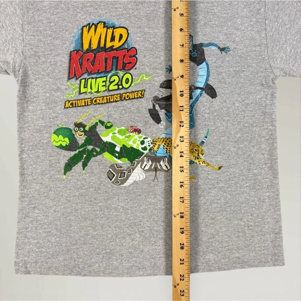 Wild Kratts Live 2.0 T-Shirt Gray Activate Creature Power Size Youth Med (10-12)